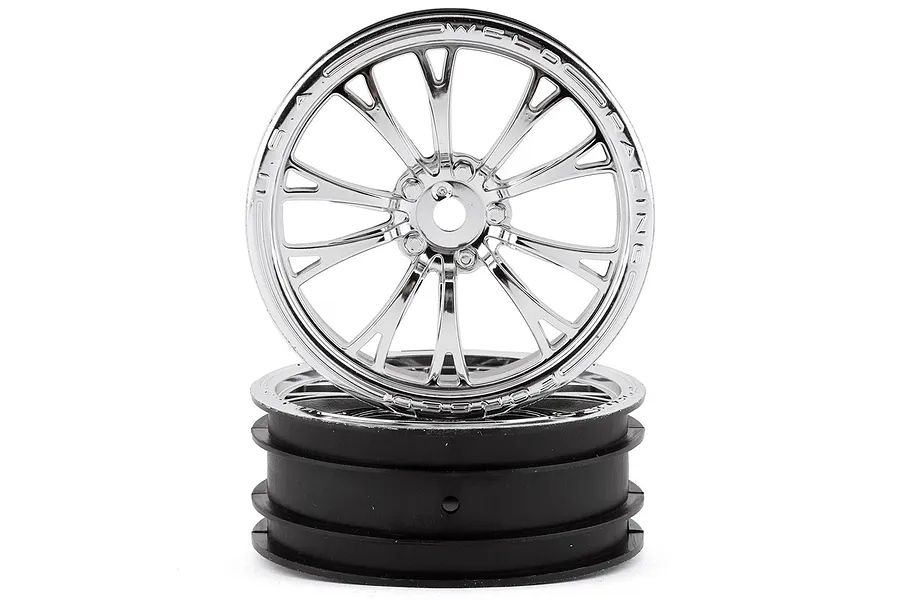 Traxxas 2.2&amp;quot; Weld Chrome Front Drag Rims 2Pcs image 71652