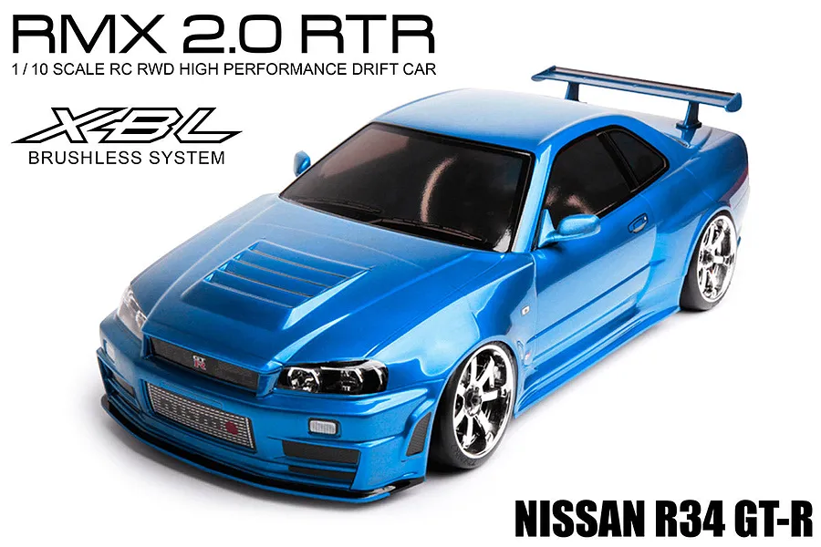 MST RMX 2.0 Nissan R34 GT-R RC Drift Car Electric Brushless 2WD 1/10 Scale RTR - Blue image 71798