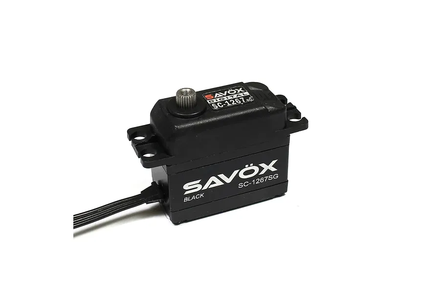 Savox Black Aluminium Standard 25kg 8.4V HV Coreless Metal Geared Servo image 71908
