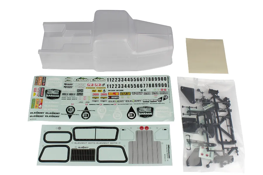 Element RC Enduro Ecto Unpainted Body Shell w/ Decal Sheet image 71948