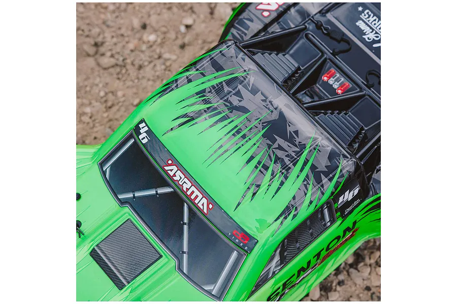 ARRMA SENTON 4X2 Boost Mega 550 RC Short Course Truck Electric 2WD 1/10 Scale RTR - Green image 72011