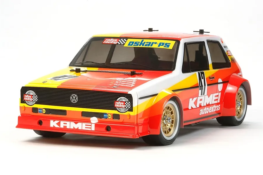 Volkswagen Golf Electric Rc Assembly Kit 24 1/10 (Tt-01 Chassis Type-e) フィギュア 人形 おもちゃ : Tamiya 58714 1:10 RC VW Golf II GTI 16V Rally MF-01X