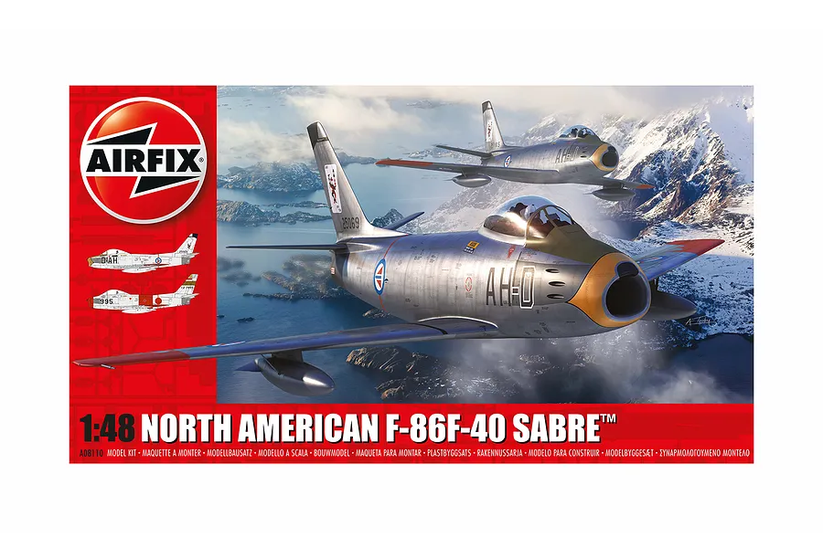Airfix 1/48 North American F-86F-40 Sabre Scaled Plastic Model Kit image 72114