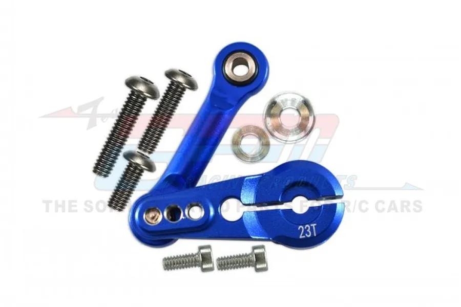 GPM Blue Aluminium 23T Servo Horn w/ Tie Rod Set image 1