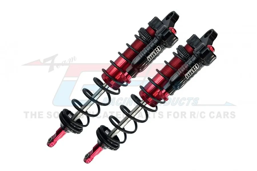 GPM Red Aluminium 143mm Rear Piggyback Shocks 2Pcs w/ Built-in Piston Spring image 72136