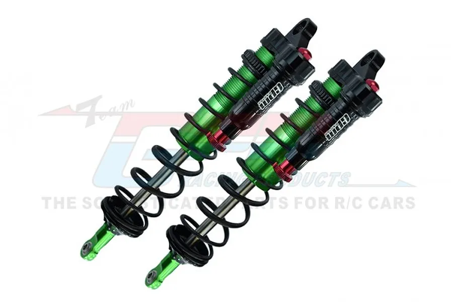 GPM Green Aluminium 143mm Rear Piggyback Shocks 2Pcs w/ Built-in Piston Spring image 72138