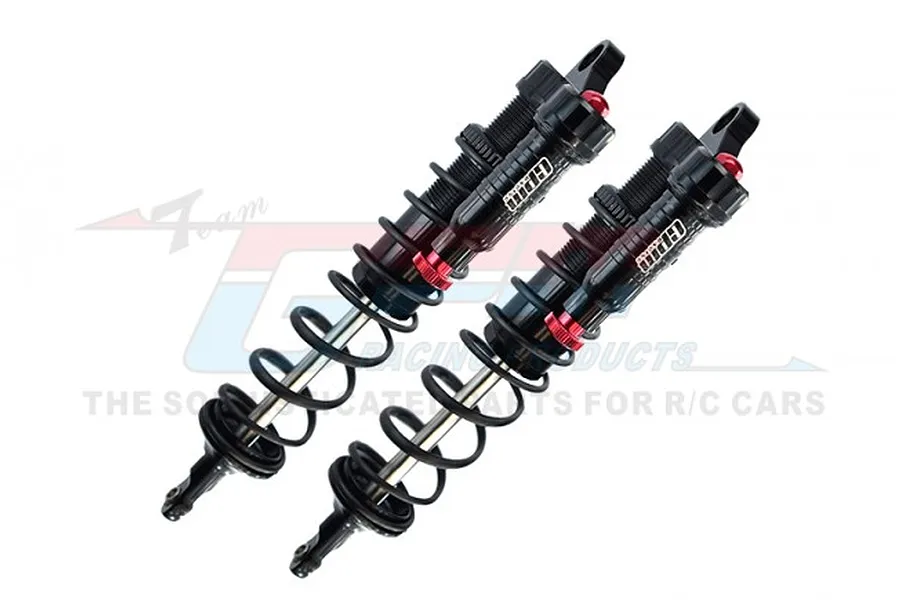 GPM Black Aluminium 143mm Rear Piggyback Shocks 2Pcs w/ Built-in Piston Spring image 72139