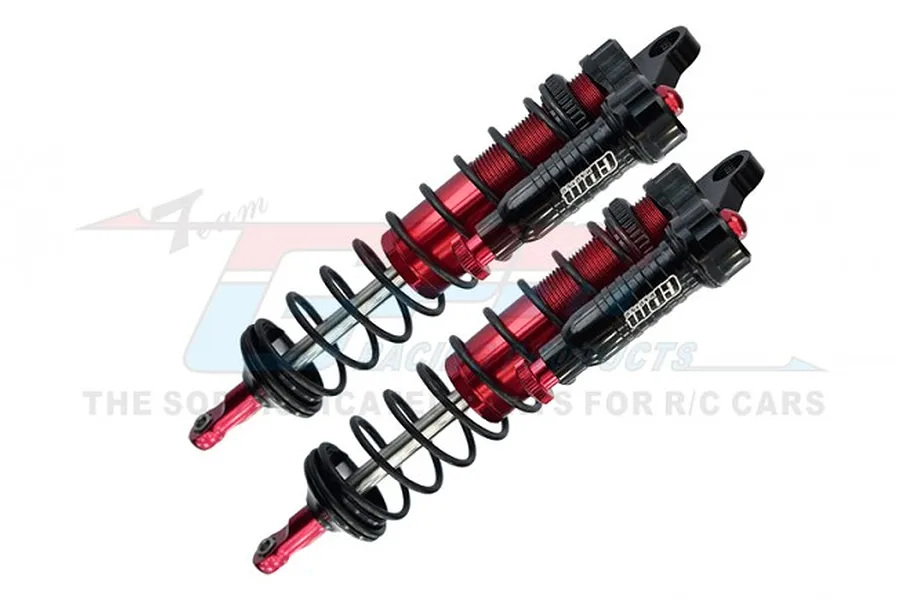 GPM Red Aluminium 128mm Front Piggyback Shocks 2Pcs w/ Built-in Piston Spring image 72141