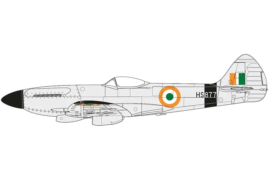 Airfix 1/48 Supermarine Spitfire F Mk.XVIII Aircraft Scaled Plastic Model Kit image 72195