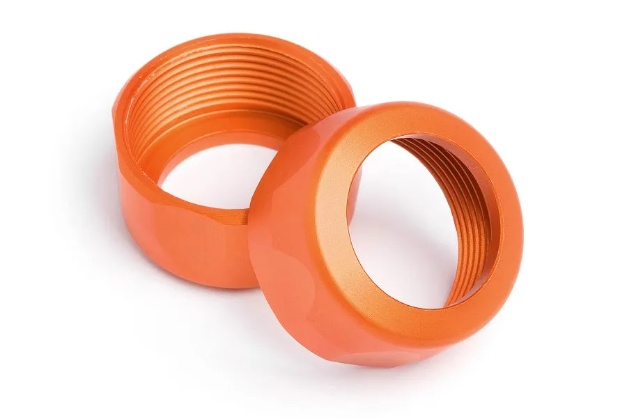 HPI 5B/5SC/5T 20x12mm Orange Aluminium Shock Caps 2Pcs image 7221