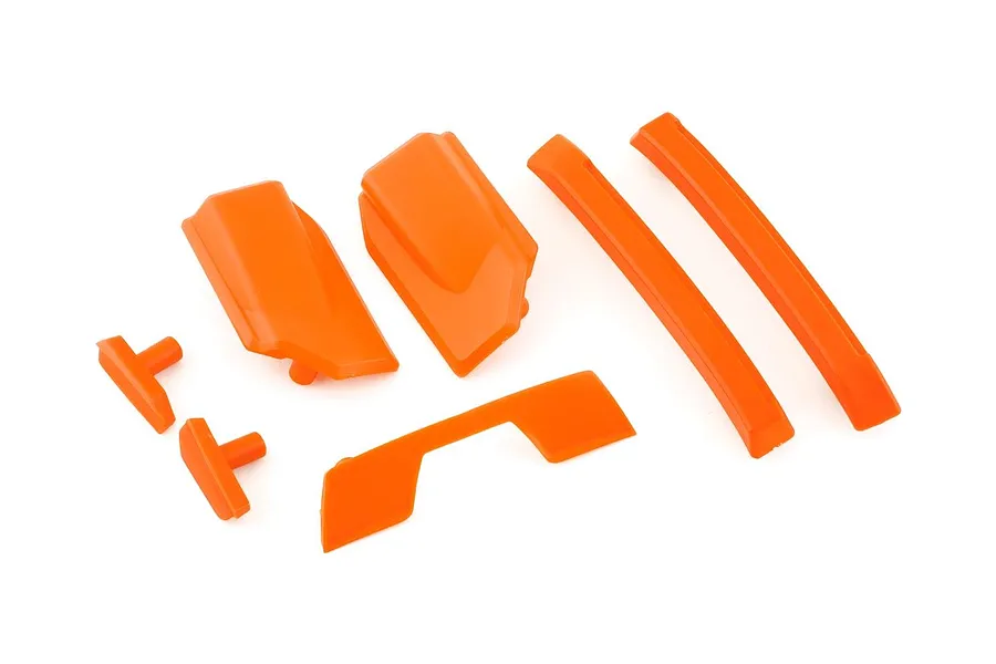 Traxxas Orange Body Reinforcement Set w/ Roof Skid Plate image 72256
