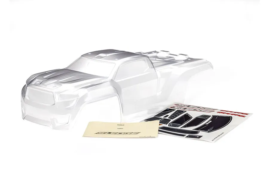 Traxxas 1/8 Sledge Clear Unpainted Body Shell w/ Decals image 72258