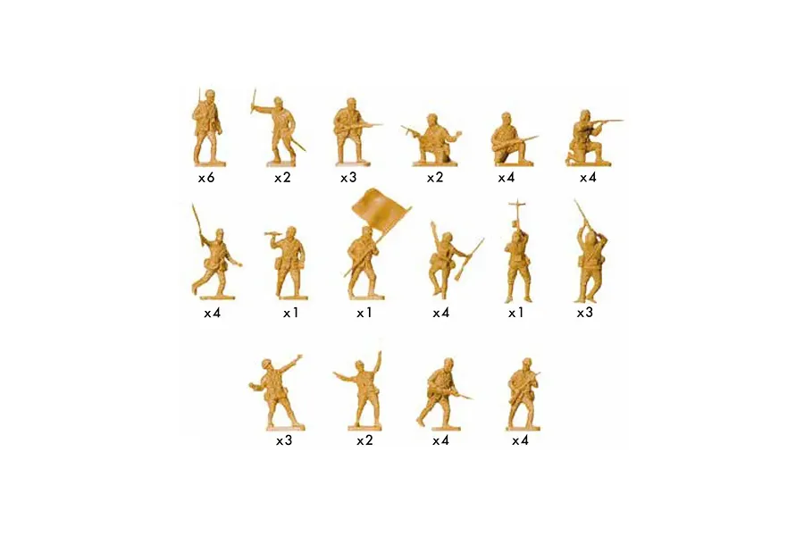 Airfix 1/76 WWII Japanese Infantry Scaled Unpainted Plastic Models 48Pcs image 72271