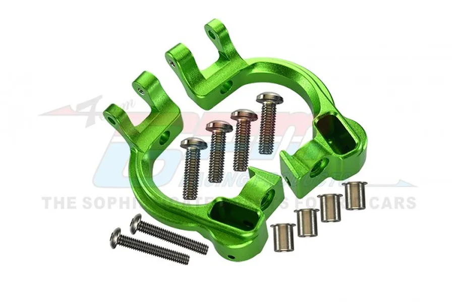 GPM Green Aluminium Front Hub Carriers (C-Hubs) 2Pcs image 72286