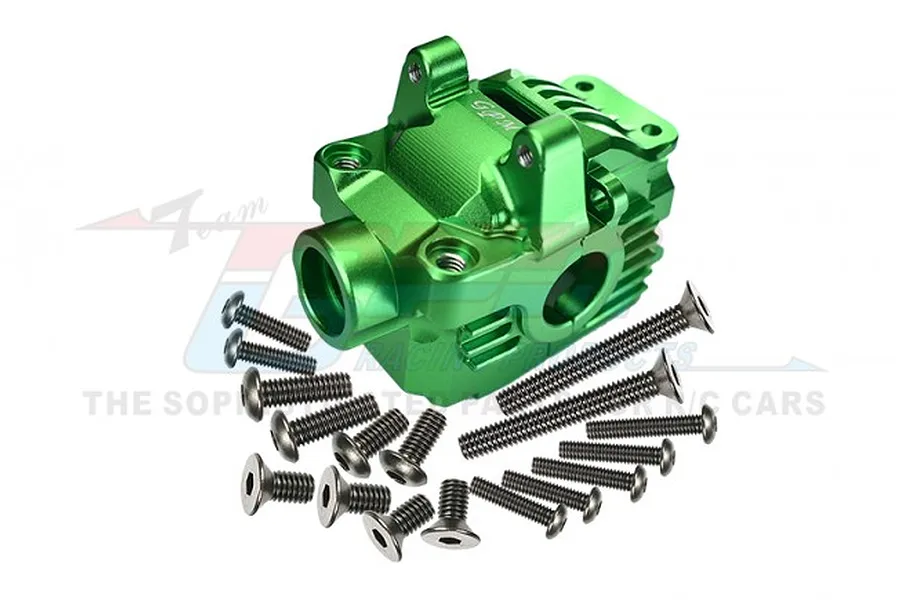GPM Green Aluminium Front Differential/Axle Housing Set image 72296