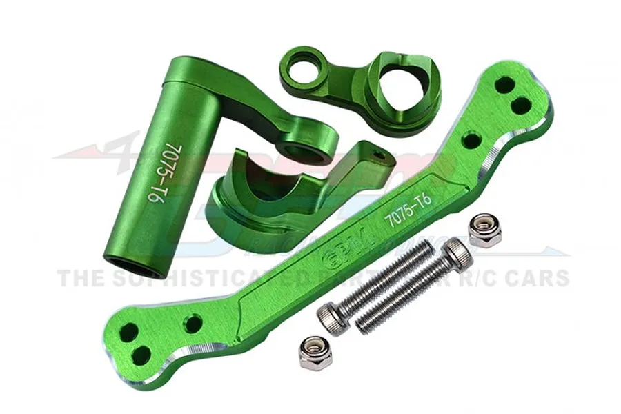 GPM Green Aluminium Steering Assembly Set w/ Servo Saver image 72305