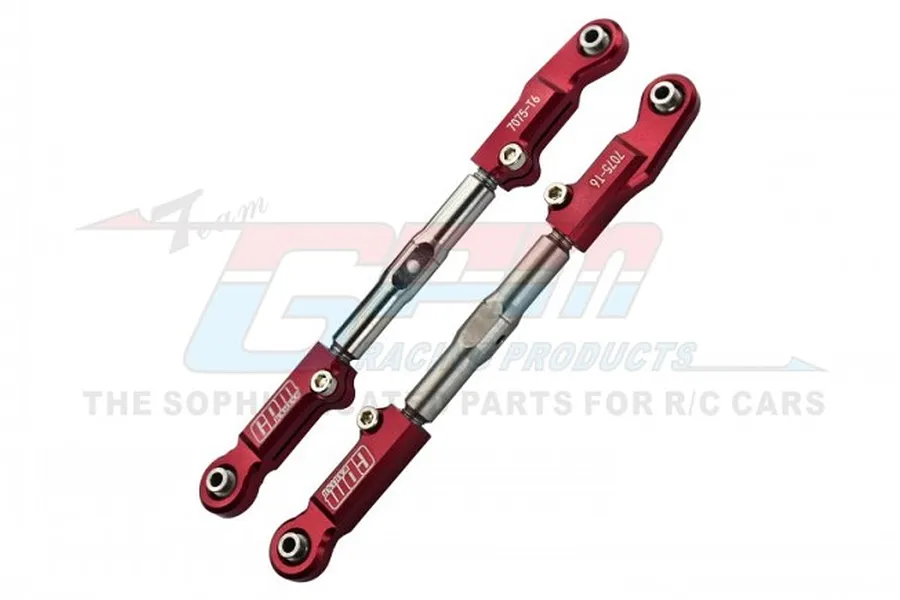 GPM Red Aluminium Adjustable Steering Linkages 2Pcs image 72315