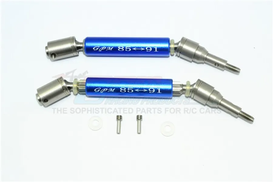 GPM Blue Steel &amp;amp; Aluminium Front Universal CVD Drive Shafts 2Pcs image 72320