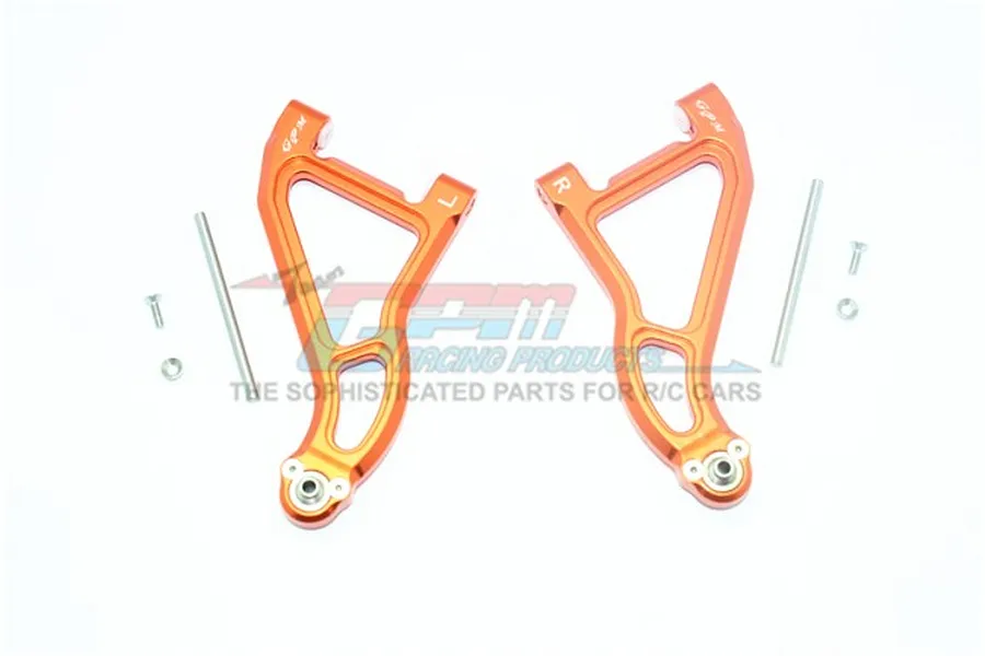 GPM Orange Aluminium Front Upper Suspension Arms 2Pcs w/ Hardware image 1