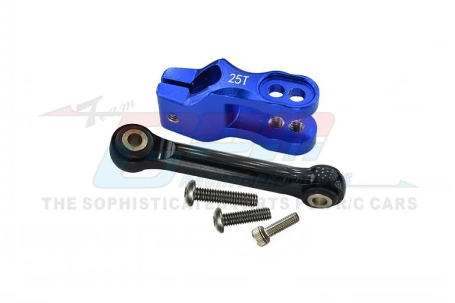 GPM Blue Aluminium 25T Servo Horn w/ Tie Rod Set image 72347