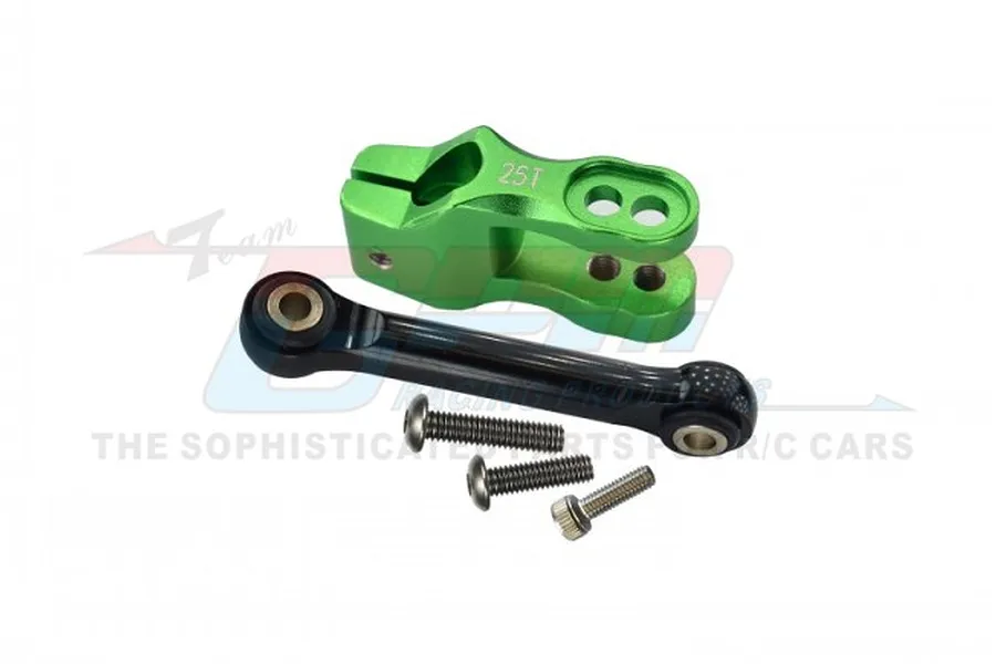 GPM Green Aluminium 25T Servo Horn w/ Tie Rod Set image 72349