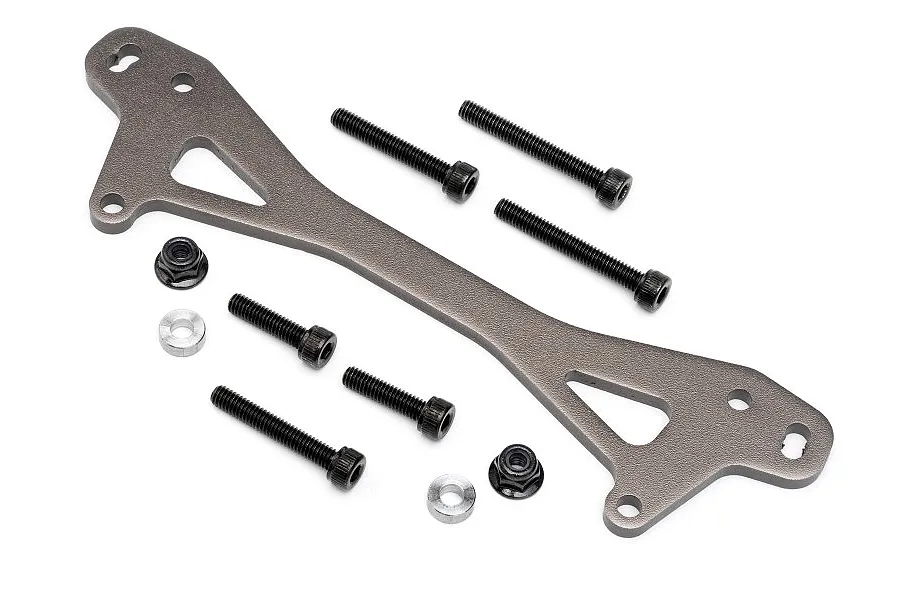 HPI Baja 5B/5SC/5T Gunmetal Rear Shock Mount Plate A w/ Hardware image 7237