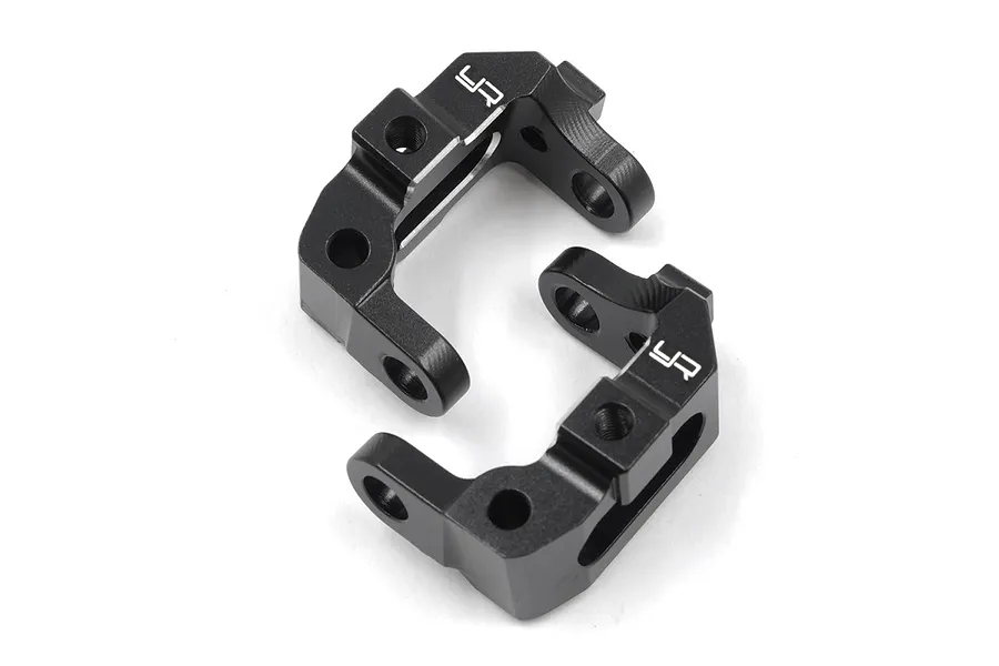 Yeah Racing Black Aluminium Steering Hub Carriers (C-Hubs) 2Pcs for Kyosho Optima/Javelin image 72379