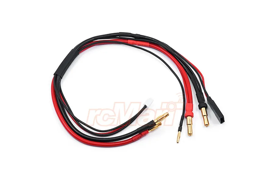 Yeah Racing 3 in 1 33cm Charger Cable w/ Receiver Plug image 72387