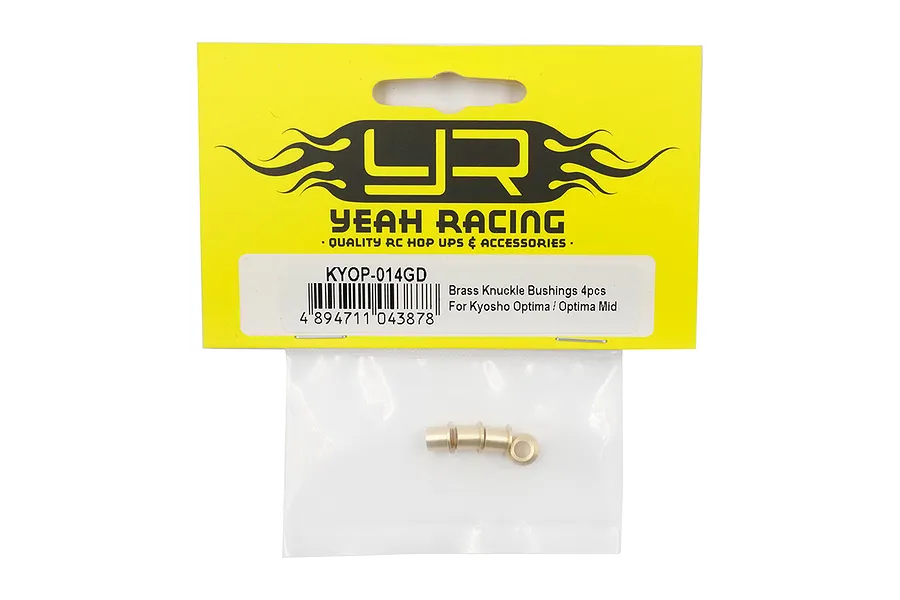 Yeah Racing Brass Steering Hub Carrier Bushings 4Pcs for Kyosho Optima/Javelin image 72394