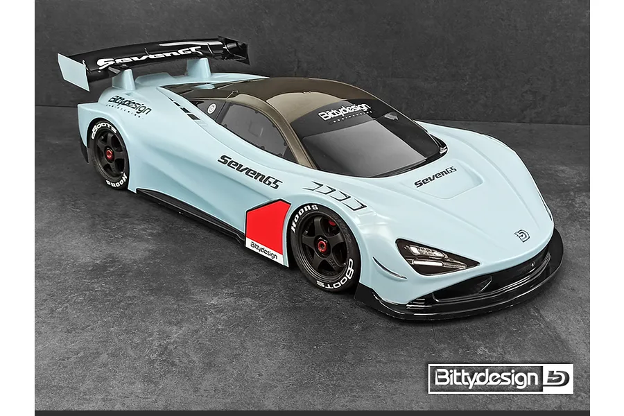 Bittydesign 1/7 Seven65 GT Unpainted Body Shell w/ Decals image 72549