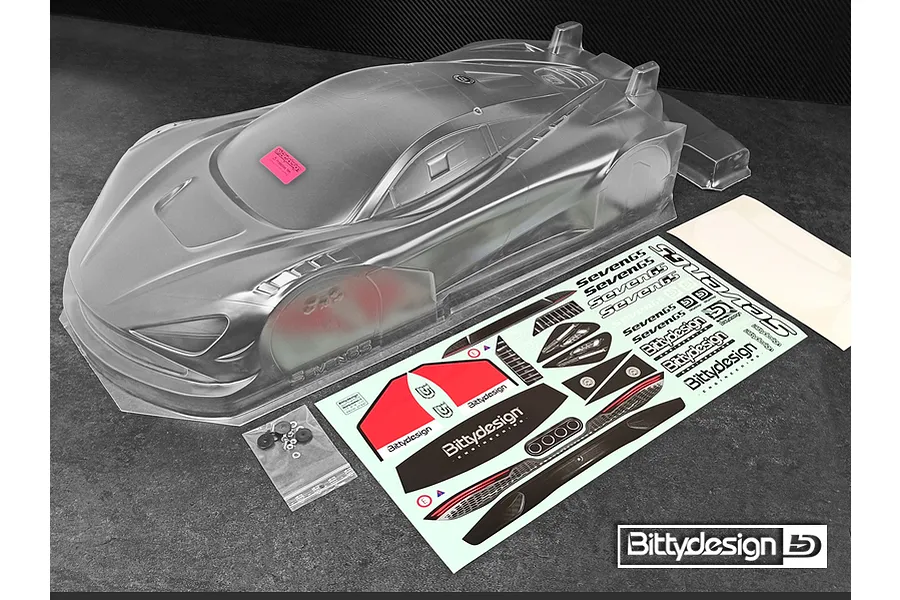 Bittydesign 1/7 Seven65 GT Unpainted Body Shell w/ Decals image 72554