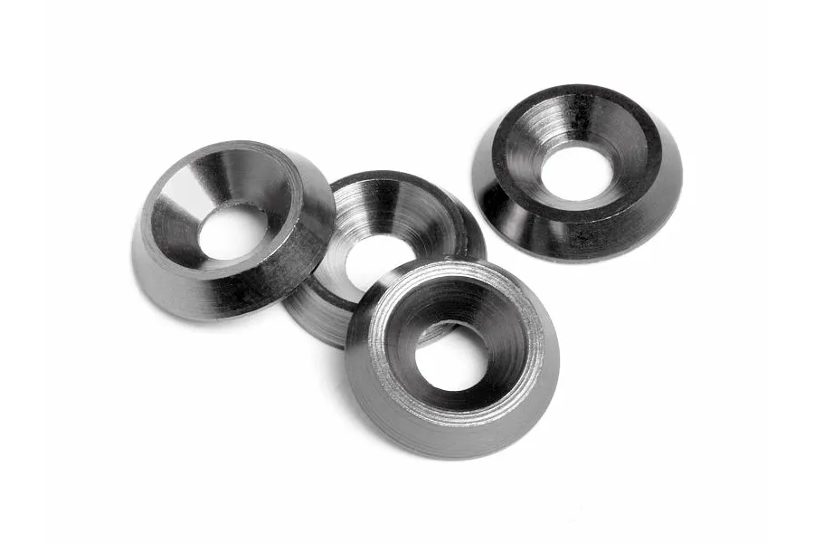 HPI 3x9x2mm Gunmetal Aluminium Cone Washers 4Pcs image 7258