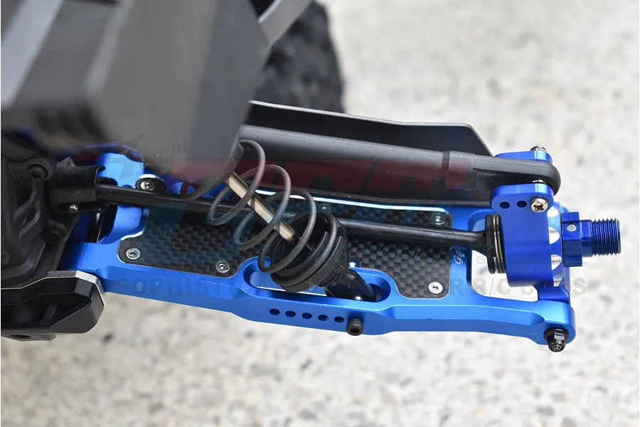GPM Black Aluminium Rear Lower Suspension Arms 2Pcs w/ Carbon Fibre Protection Plates image 72800