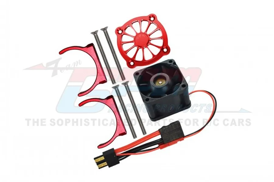 GPM Red Aluminium Motor Heat Sink Set w/ Cooling Fan for SLE038A image 72817