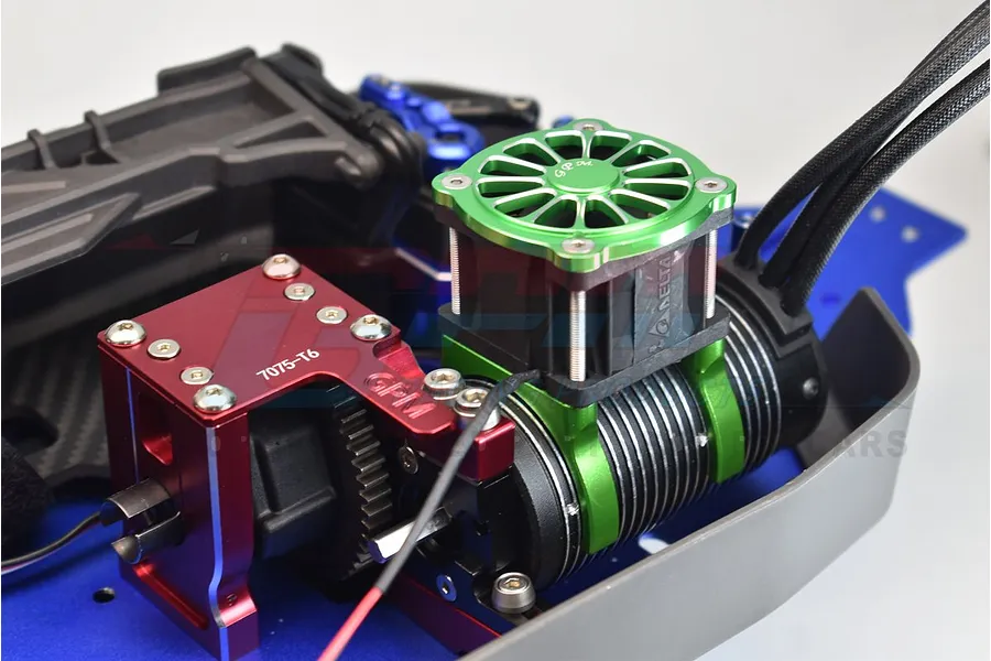 GPM Red Aluminium Motor Heat Sink Set w/ Cooling Fan for SLE038A image 72818