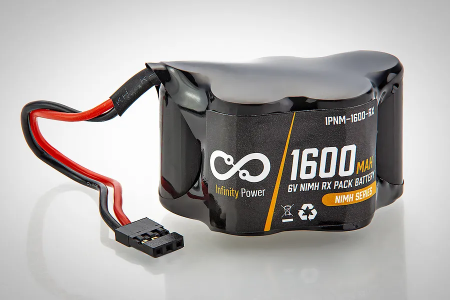 Infinity Power 6v 1600mAh Flat NiMH Battery w/ Futaba J Connector image 72938