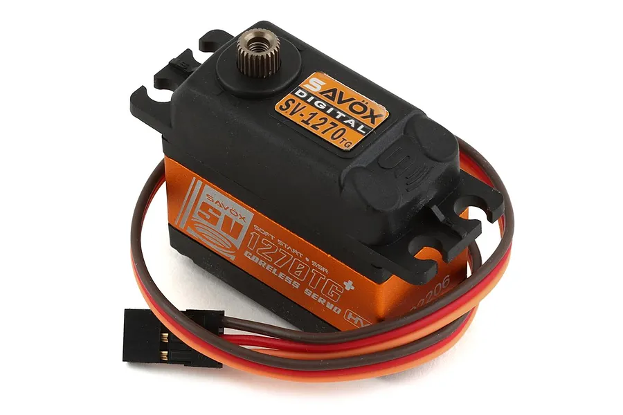 Savox Orange Aluminium 45kg 8.4v HV Standard Coreless Digital Servo image 72968