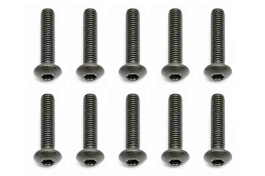 Team Associated 3x14mm Fine Thread Button Head Screws 10Pcs image 73091