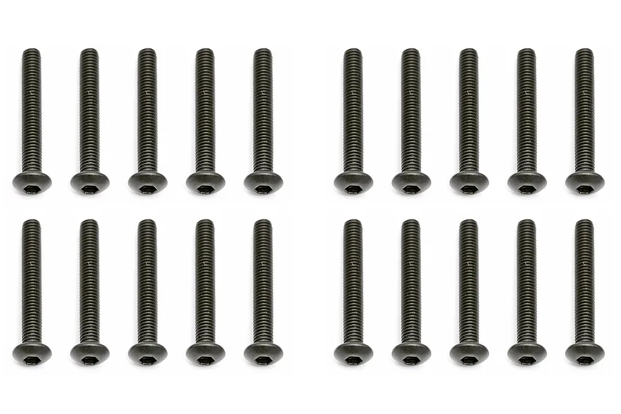 Team Associated 3x22mm Fine Thread Button Head Screws 10Pcs image 73093