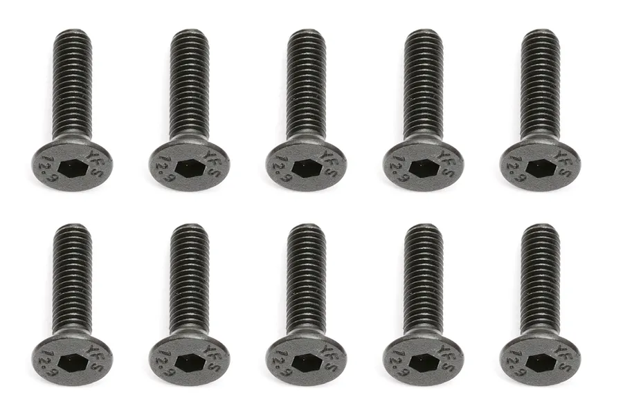 Team Associated 3x12mm Fine Thread Countersunk Head Screws 10Pcs image 73096