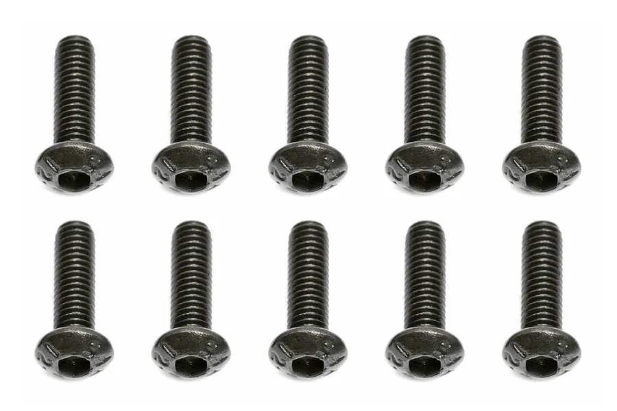 Team Associated 3x10mm Fine Thread Button Head Screws 10Pcs image 73097