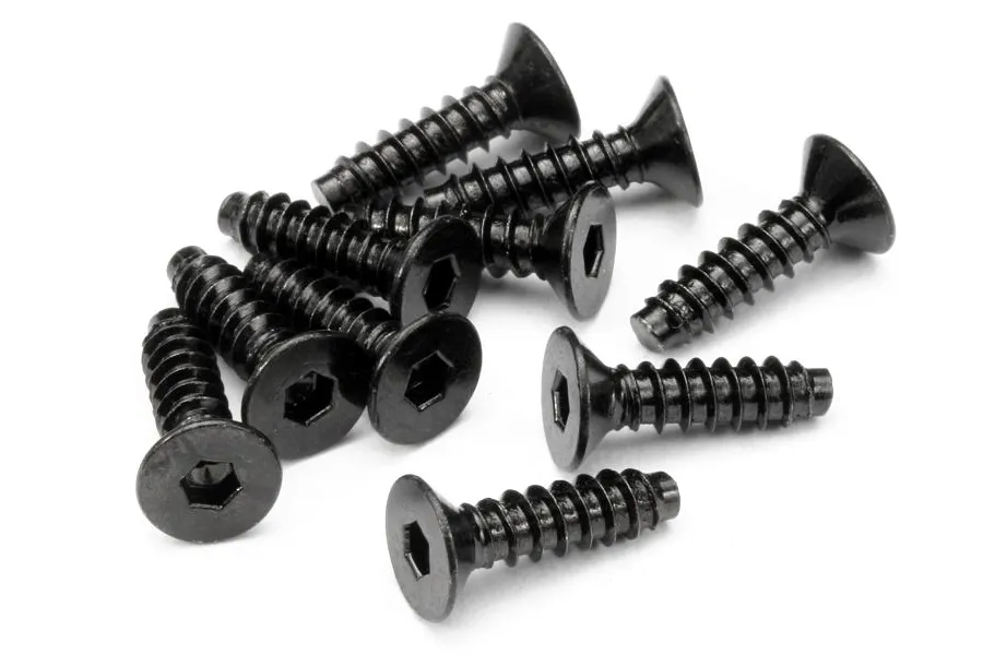 HPI 4x15mm Coarse Thread Countersunk Head Screws 10Pcs image 7312