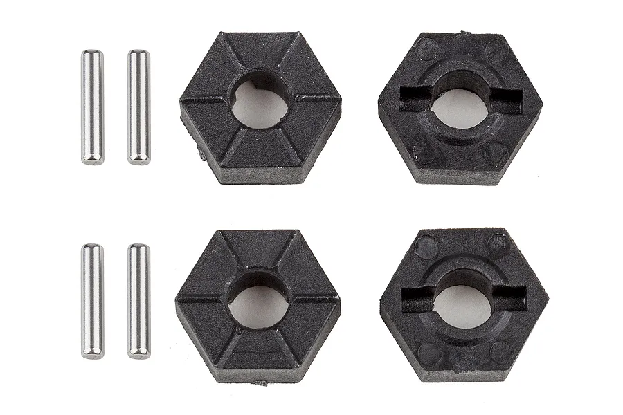 Team Associated Rival MT10 12mm Wheel Hexes w/ Axle Pins 4Pcs image 73120