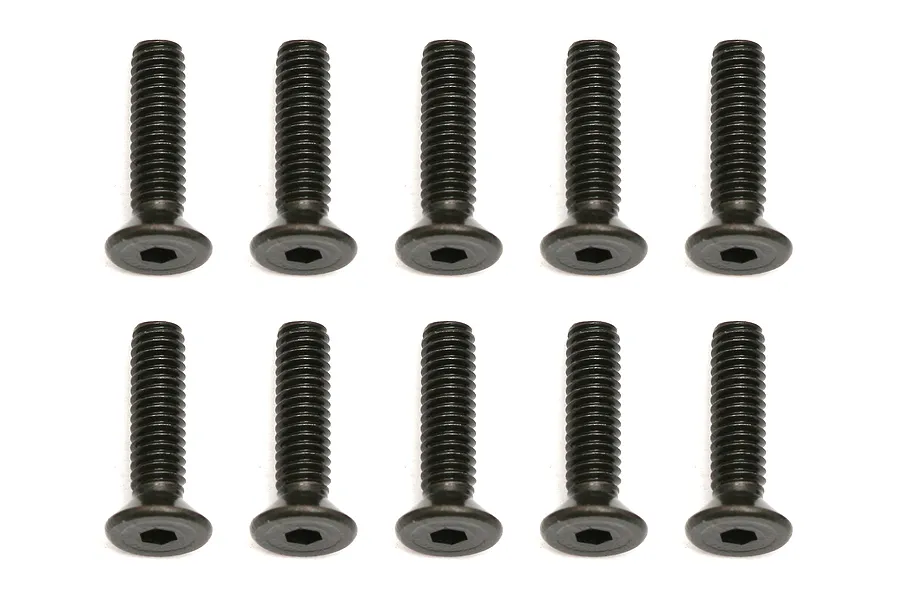 Team Associated 2.5x10mm Fine Thread Countersunk Head Screws 10Pcs image 73149