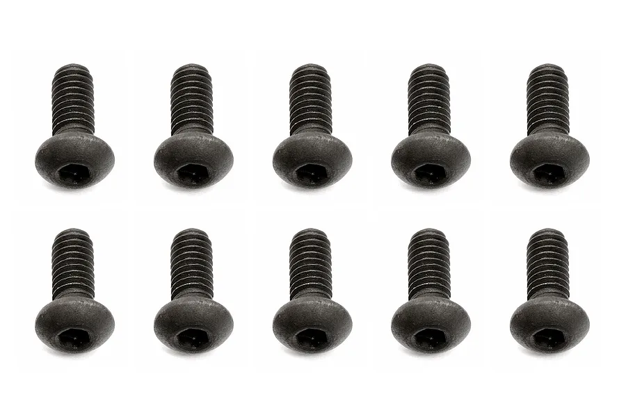 Team Associated 2.5x6mm Fine Thread Button Head Screws 10Pcs image 73155