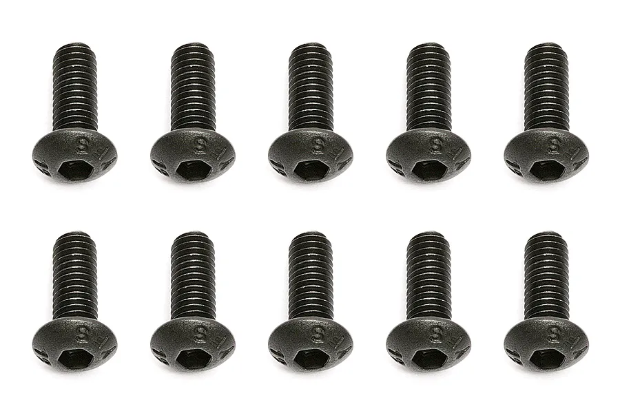 Team Associated 3x8mm Fine Thread Button Head Screws 10Pcs image 73158
