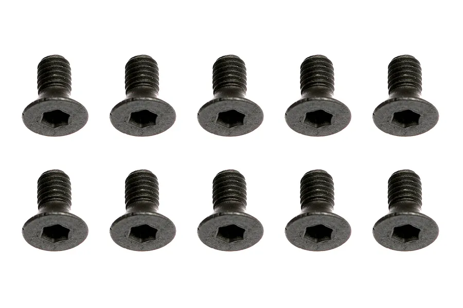 Team Associated 3x6mm Fine Thread Countersunk Head Screws 10Pcs image 73159