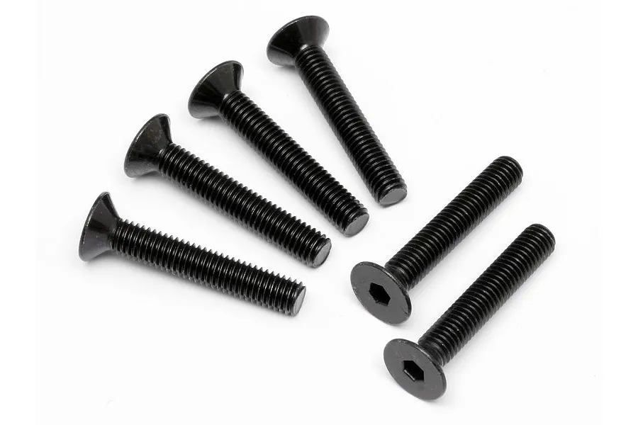 HPI 5x30mm Fine Thread Countersunk Head Screws 6Pcs image 7322