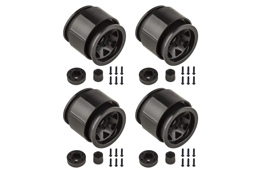 Element RC 1.55&amp;quot; Enduro Trigon Black Beadlock Rims 4Pcs image 73226