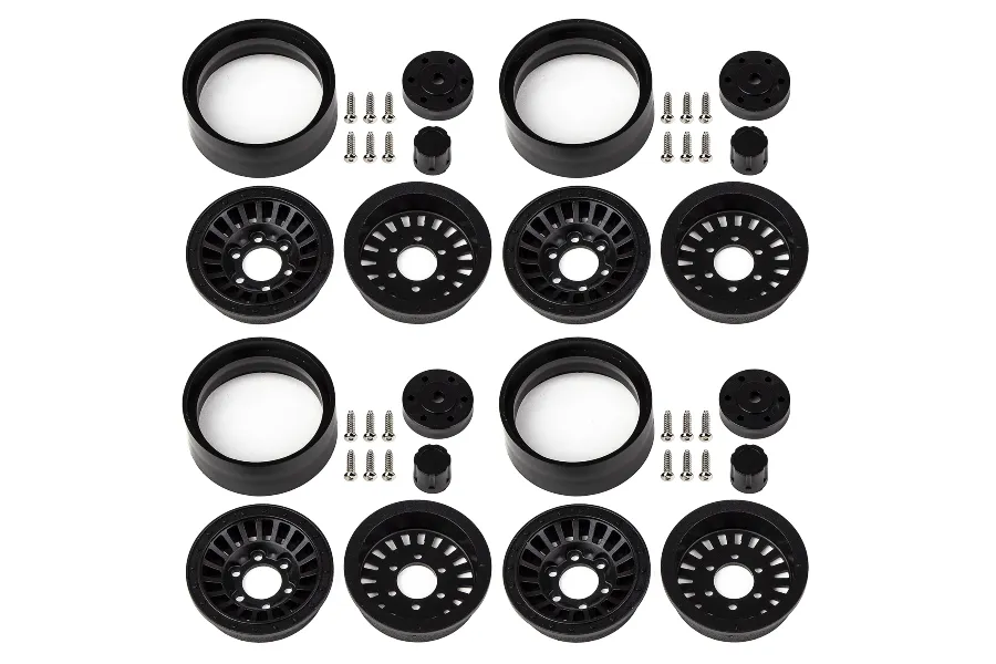 Element RC 1.55&amp;quot; Enduro Urbine Black Beadlock Rims 4Pcs image 73227